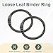 PATIKIL 36Pcs Loose Leaf Binder Rings, 0.9 Inch Metal Open Card Rings Heavy Duty Book Rings for Key Index Card Rings Paper Rings Office, Black