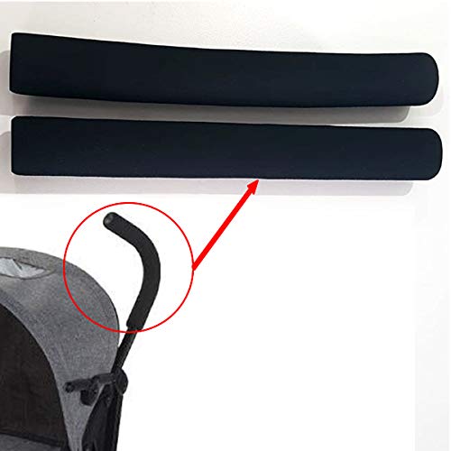 COPRIMANIGLIE 2 PEZZI NERO RIVESTIMENTO MANUBRIO PASSEGGINO UNIVERSALE