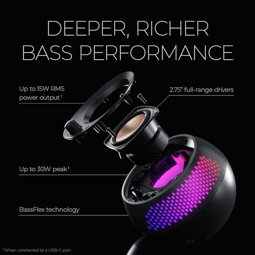 Creative Creative Pebble X Plus 2.1 USB-C Computer Speakers MF0495 の商品画像 2