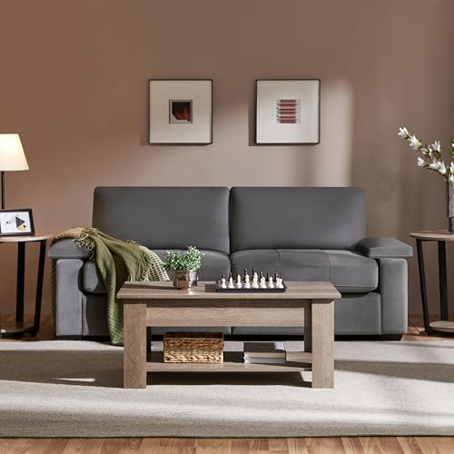 image for Yaheetech Lift Top Coffee Table with Hidden Compartment and Storage Sh