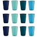US Acrylic Newport 10 ounce Unbreakable Plastic Stackable Juice Tumblers in Coastal Colors | Set of 12 Drinking Cups | Reusable, BPA-free, Made in the USA, Top-rack Dishwasher and Microwave Safe
