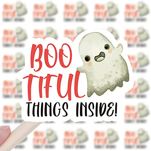 Wailozco 200 Pcs Beautiful Things Inside Stickers,Funny Small Business Envelopes Stickers For Business Packages/Handmade Goods/Bags,Halloween Theme Small Shop Business Stickers For Envelopes Seals #TOP6