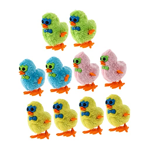 Toddmomy 10Pcs Clockwork Chicken Adorable Wind Up Plaything for Festivals and Birthday and Fun Educational Random Color
