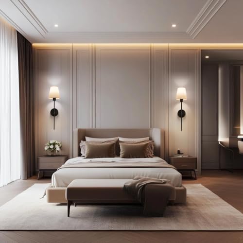 Image of Battery‑Operated Wall Sconces Set of 2, Rechargeable Wireless Wall Lights