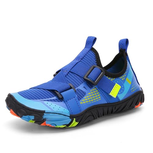 Zapatos acuáticos de secado rápido para natación, senderismo, playa y deportes acuáticos, zapatos transpirables con correas ajustables y suela antideslizante, Blue, 36 1/3 EU