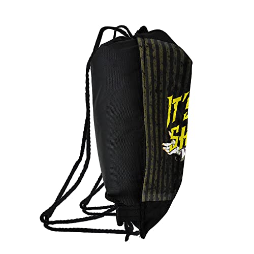LOGOVISION Beetlejuice Its Showtime Drawstring Backpack Sports Bag Sackpack 17" x 13", Perfect for Gym, Yoga or Practice2