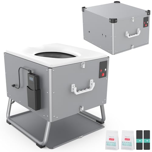 Dry Flush Toilet, Waterless Self-Contained Portable Sealing Toilet, Easier to Use, Ideal for RVs, Van, Boat, Tiny House, Off-Grid