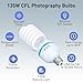 Skytex 2pcs 135W Light Bulb 5500K CFL Daylight Spiral Softbox Lighting Kit Bulb in E27 Socket for Photography Photo