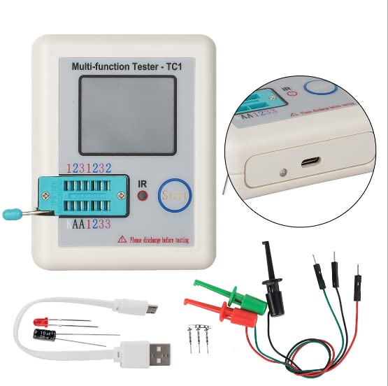 DHRUVPRO LCR-TC1 Multi-Functional LCR Meter Transistor Tester for Diode Triode Capacitor Resistor Transistor 1