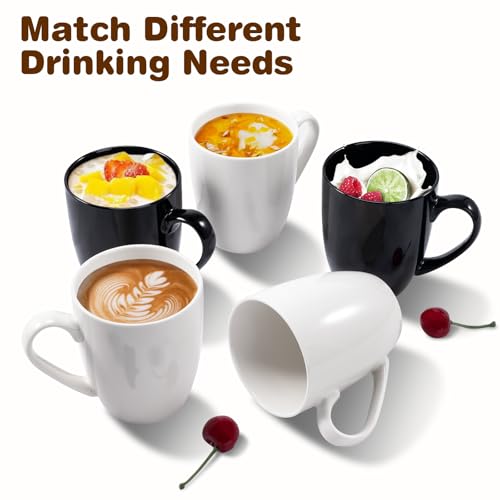 Urbanstrive 16 oz Large Coffee Mugs Set of 6 Ceramic Coffee Mug White Coffee Cups Tea Cups Idea Gift for Women Men House Warming Gifts New Home Office, White 6 Pack - Thumbnail 7