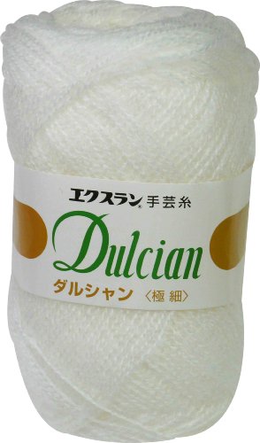 DARUMA ダルシャン 極細 毛糸 極細 Col.25 ホワイト 系 25g 約210m 5玉セット 01-6001