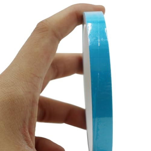 Voyoo 5 m × 1 cm Himmelblaues Leuchtband, Glow in the Dark Fluoreszierendes Band, für DIY-Muster, Markierung von Treppen, Ecken, Gehwegen