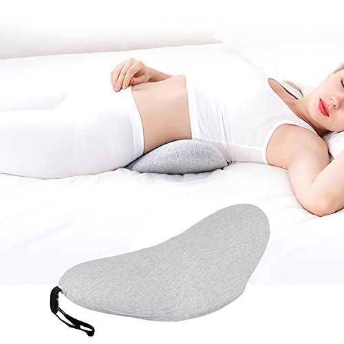ITODA Lumbar Pillow for Sleeping, 3D Memory Foam Lower Back Support Pillow Lumbar Support Cushion with Washable Cover for Pregnancy Relieve Spine and Sciatica, Sleeping on Side or Back
