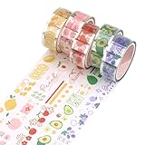 【Amplia aplicación】Ideal para su colección de suministros para álbumes de recortes, suministros para diario y pegatinas y accesorios de planificación. También se puede utilizar para decorar tu diario o papel de regalo, incorporar esmalte de uñas transparente para una manicura.