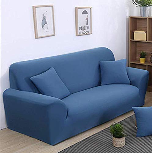 Housse de coussin de canapé extensible unie en polyester 2 à 4 places