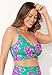 Swimsuits For All Women's Cut Out Longline Bikini Top - 10, Bali Floral (Plus