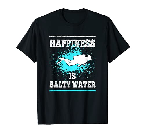 Buceo Divertido Cita Buceo Felicidad es Agua Salada Camiseta