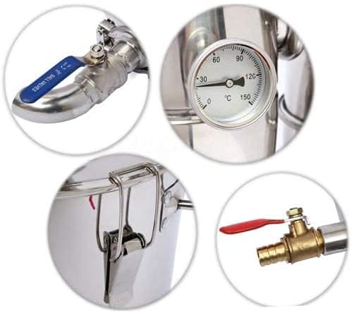 Kit de destilador de alcohol inoxidable para elaborar vino (30 L)