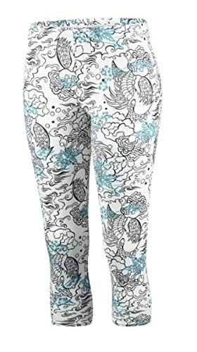 Leggings Beco 3651 negros de mujer con diseño multicolor en talla XL