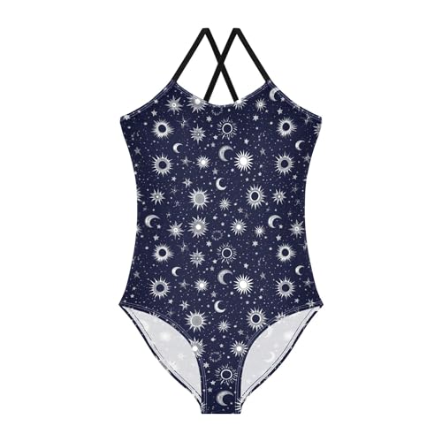 Girls Swimsuit Toddler Bathing Suit Girl Swim Suits for Girls Beach Swimwear 3T Starry Night Star Sun Moon