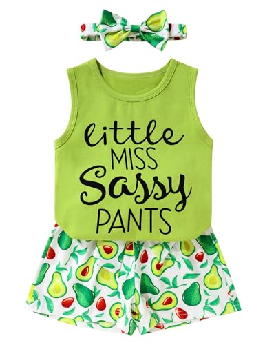 Image of Hipea Toddler Girl Outfits Floral Tops Sleeveless Tank Tops Shorts Headband Summer Clothes Set
