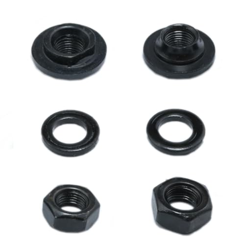 Meuey Lyot Bicycle axle 140mm /5.51 \"Bicycle Multi-Speed Rear hub axle m10 Black 26tpi Hub Conical Lock nut Washer Kit1pcs