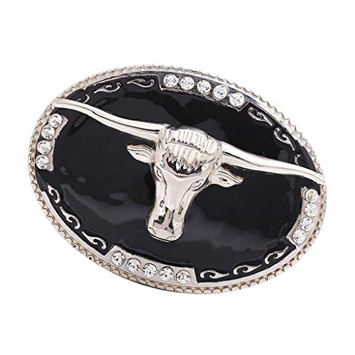 Esquirla Fivela de Cinto de Touro com Strass Vintage Longo Chifre Longo Joias de Rodeio Cowboy Ocide