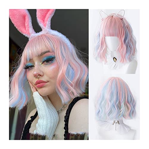 Perruque courte Bobo cosplay pastel pour briller dans vos soirées déguisées et festivals