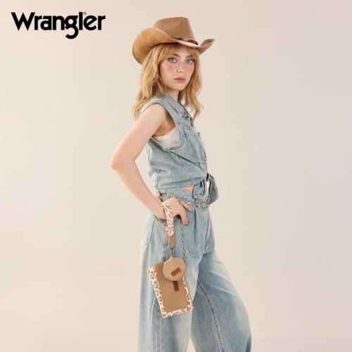 Image of Montana West X Wrangler Keychain Wallets for Women Dual Pouch Wristlet