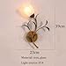 CRSTAL Glass Flower Wall Sconce, E14 Vintage Gold Kitchen Wall Light Fixtures, Wall Mounted Bathroom Vanity Light Antique Farmhouse Wall Lamp for Bedroom Bedside Living Room Hallway(Left)