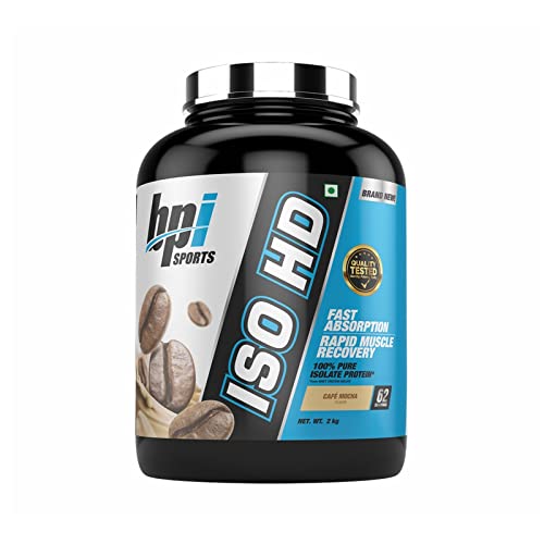 BPI Sports Iso Hd – Whey protein isolates – Muscle Growth, Recovery, Weight Loss, Meal Replacement – Low Carb, Low Calorie – for Men & Women – Café Mocha-2 kg