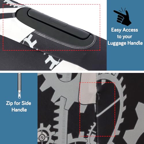 Image of HOKIPO Suitcase Covers for Trolley Suitcase, 220gsm Durable and Washable, Medium (21-22inch) - Gear Motion (AR-6344-D3)