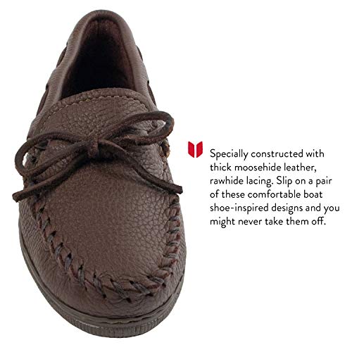 Minnetonka Women's Moosehide Classic Moccasins 6.5 W Chocolate3