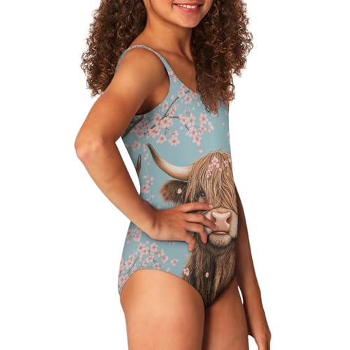 Image of Uourmeti Girls' One-Piece Swimwear Halter Bathing Suit Big Kids Summer Beach Swim Suits Swimming Wear