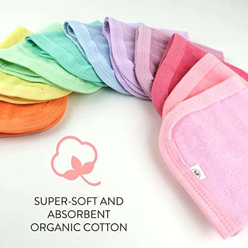HonestBaby 10-Pack Organic Cotton Baby-Terry Wash Cloths, Rainbow Pinks, One Size by HonestBaby - Image 4