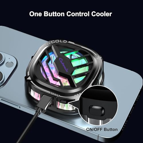 Cubonic X76 Magnetic/Clip Attachment 3 Gear Mobile Cooler, RGB, Quiet Operations Cooling Fan, Semiconductor Technology Mobile Radiator with Larger Cooling Area (Black) Cubonic X76 Magnetic/Clip Attachment 3 Gear Mobile Cooler, RGB, Quiet Operations Cooling Fan, Semiconductor Technology Mobile Radiator with Larger Cooling Area (Black)