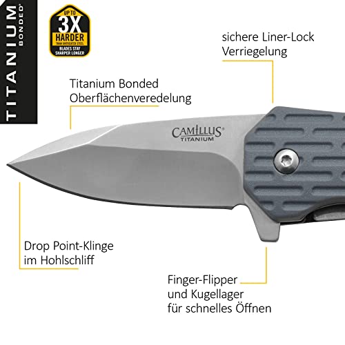 Camillus Wedge 5.75" Folding Knife, 2.25" Drop-Point Blade, Slate Blue (19399) #TOP2
