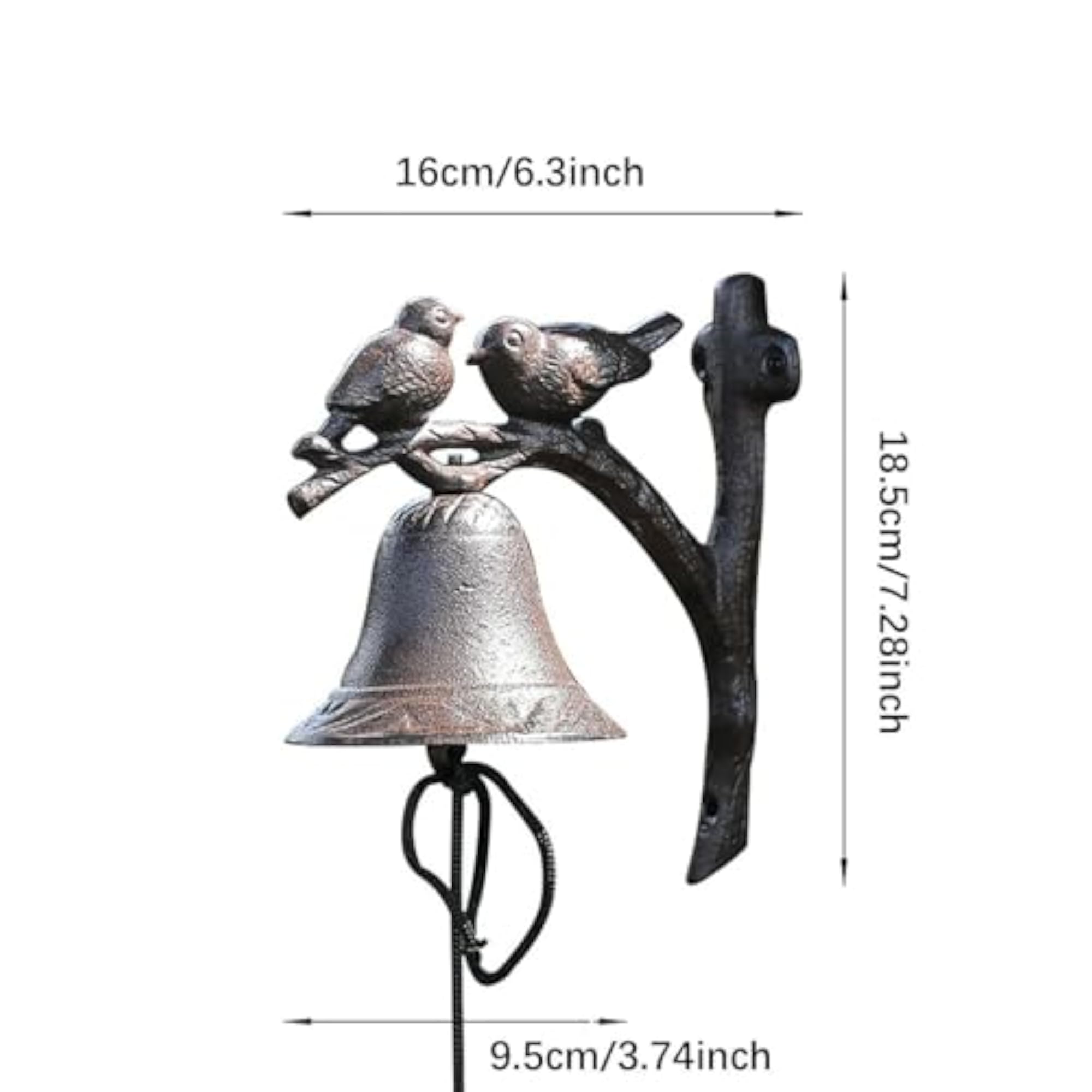 Wall Mounted Dinner Bell Entry Door Bell for Garden