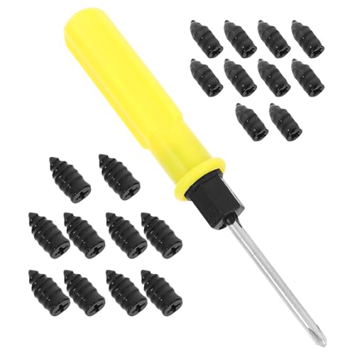 YARNOW Kit de Reparación de Neumáticos Material Hierro y Plástico Clavos de Plástico y Destornillador para Fijar Pequeños Agujeros en Ruedas de Coche Adecuado para Principiantes