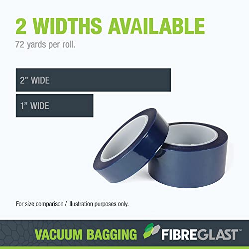 Image of Fibre Glast High-Heat Residue-Free Flash Tape Roll, 1in Wide - Seal Carbon, Fiberglass, Epoxy & Resin Composites - Elite Lab Vacuum Bagging Supplies, Degassing Chambers & Vac Purge Kits