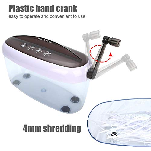 Presente DiferenteMini triturador manual mini triturador de papel, manivela manual A4, fácil de oper