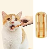 MANON ROSA Dog Cat Toothbrush - Soft Silicone Tooth Brush &Tongue Cleaner Kit- Plaque Removal for Teeth Cleaning - Hygiene Solution for Small Pet Puppies Kittens (1 Pack)