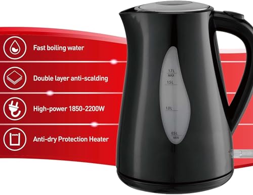 Hervidor eléctrico 1.7L acero inoxidable y plástico miniatura 2