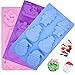 Moldes de silicona para Navidad - WENTS 3 Piezas Molde de jabón de Navidad para chocolate moldes para hornear tartas con forma de muñeco de nieve de reno decoraciones de Navidad