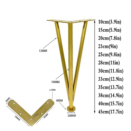 Pied de table basse instable ? Solution pieds meubles métal réglables 33cm - 3