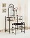 Coaster Home Furnishings Metal 2-Piece Vanity Set Black and Clear 2432