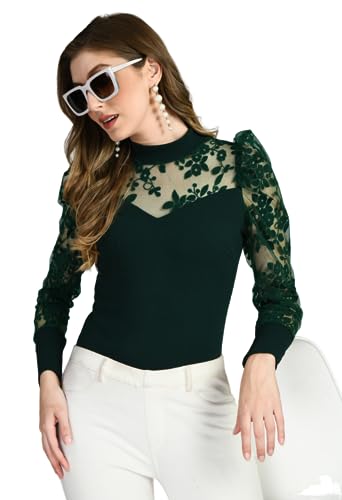 Image of IUGA Women Regular Sleeve High Neck Solid Top