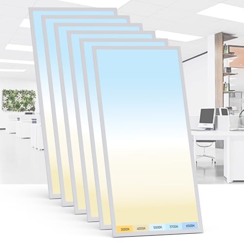 AIKVSXER 6 Pack 2x4 LED Flat Panel Lights