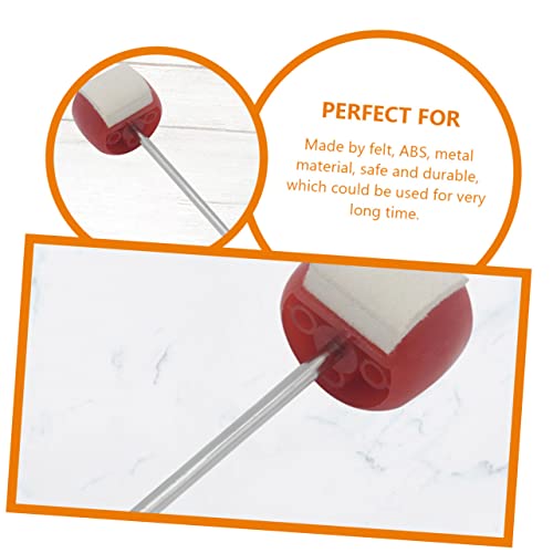 Abaodam 2 piezas Macillos de Fieltro para Bombo miniatura 4