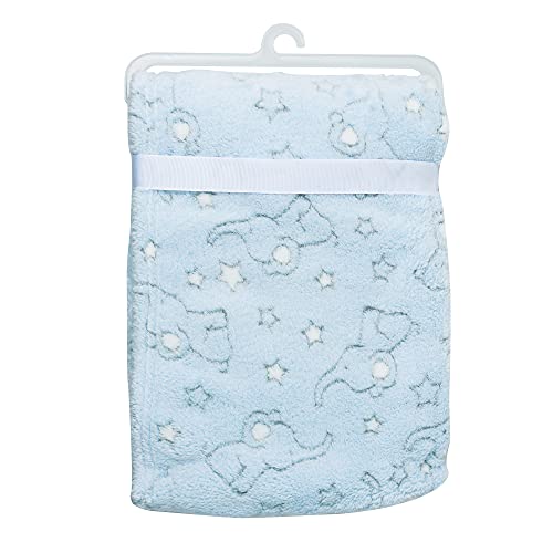 Cobertor Infantil Elefante Azul, Clingo, Azul